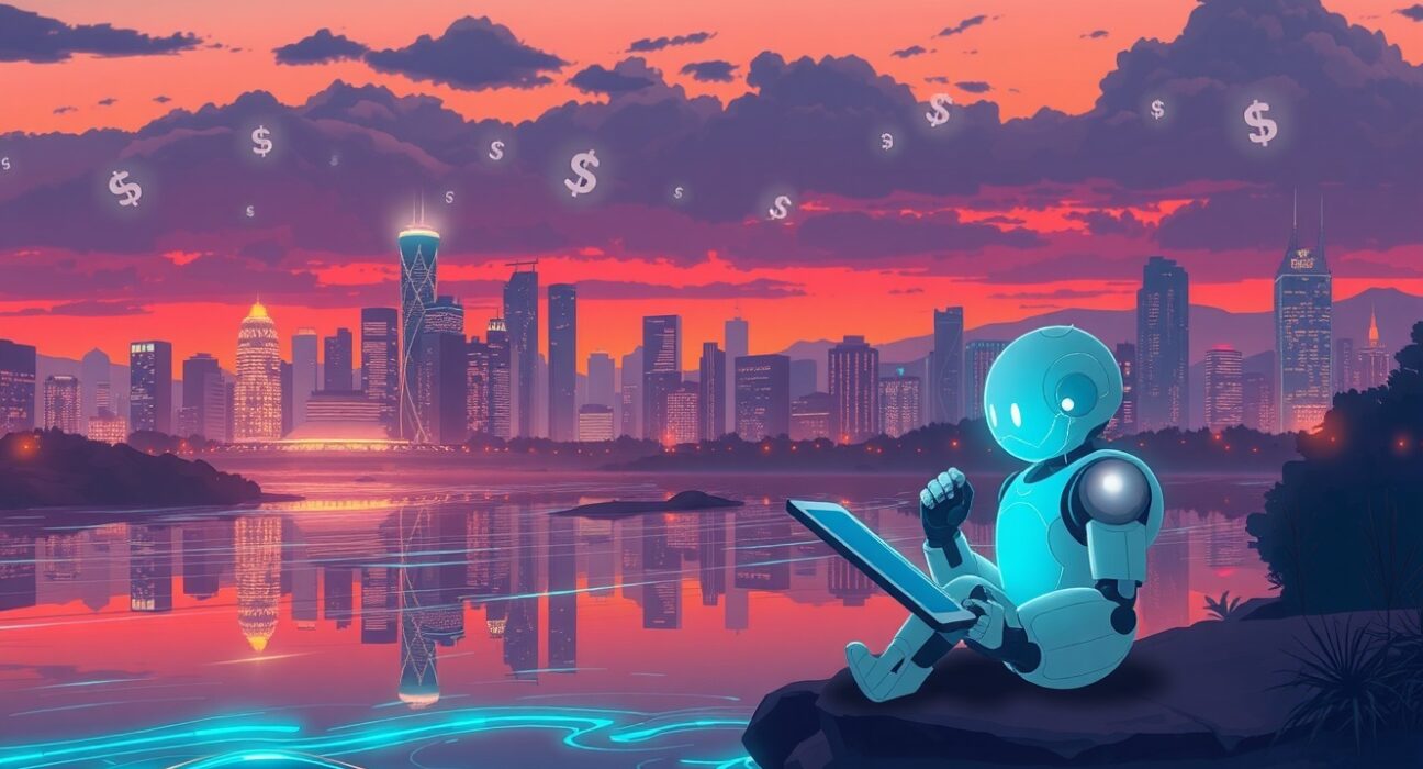 Visual metaphor for Coinbase's record $5 billion trading volume and market growth in 2025.