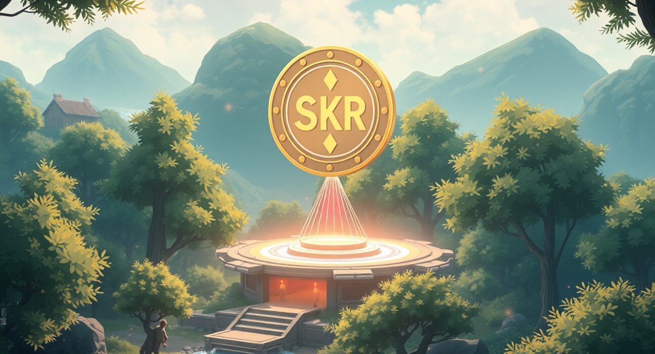 Coinbase exchange listing SKR cryptocurrency token for trading on digital platform