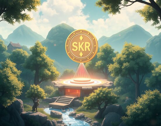 Coinbase exchange listing SKR cryptocurrency token for trading on digital platform