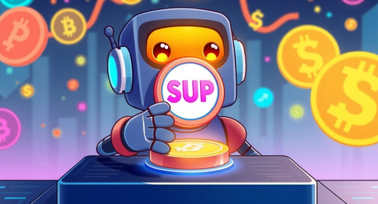 Coinbase SUP listing announcement showing digital token placement on exchange platform