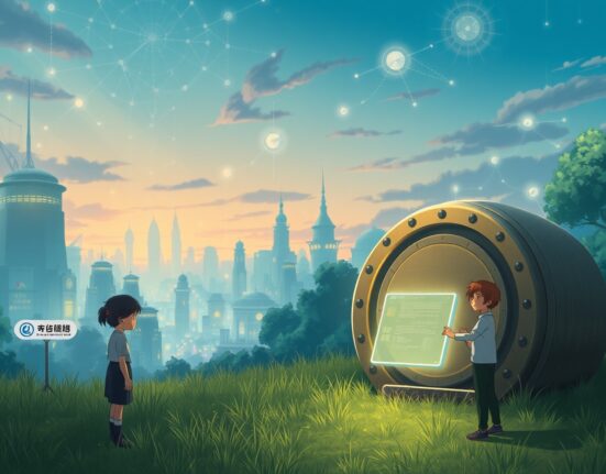 Conceptual Ghibli-style art representing secure digital assets during a Coinbase website technical disruption.