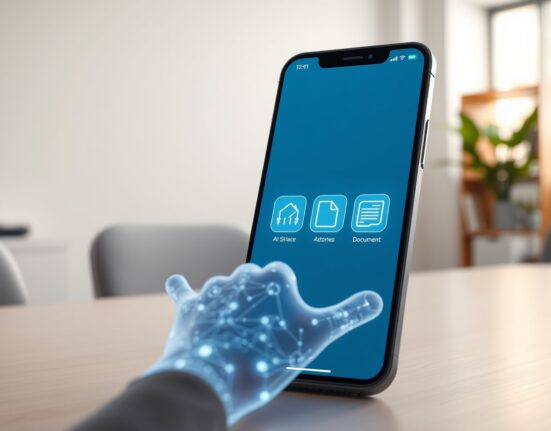 AI agent interacting with the new Agentic.market app store on a smartphone, representing autonomous digital commerce.