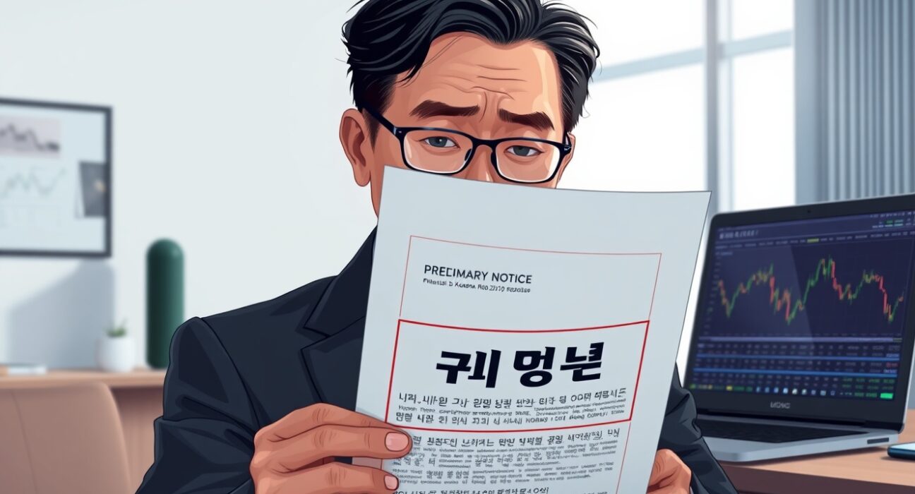 South Korean financial regulator reviewing Coinone AML violation documents in official setting