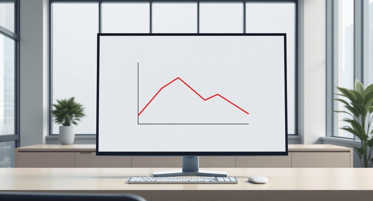 Coinone cryptocurrency delisting announcement shown on a professional trading desk monitor.