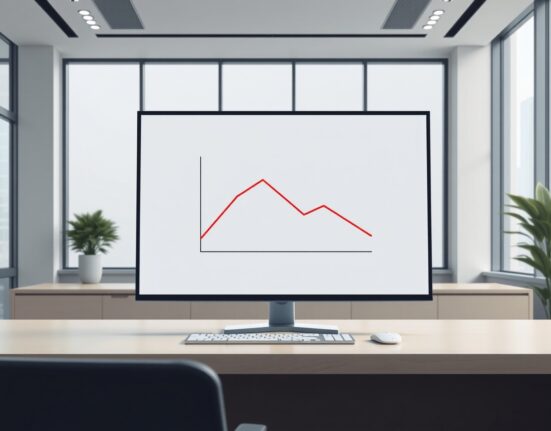 Coinone cryptocurrency delisting announcement shown on a professional trading desk monitor.