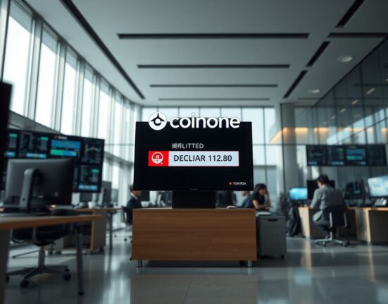 Coinone exchange screen showing CLEAR delisting notice