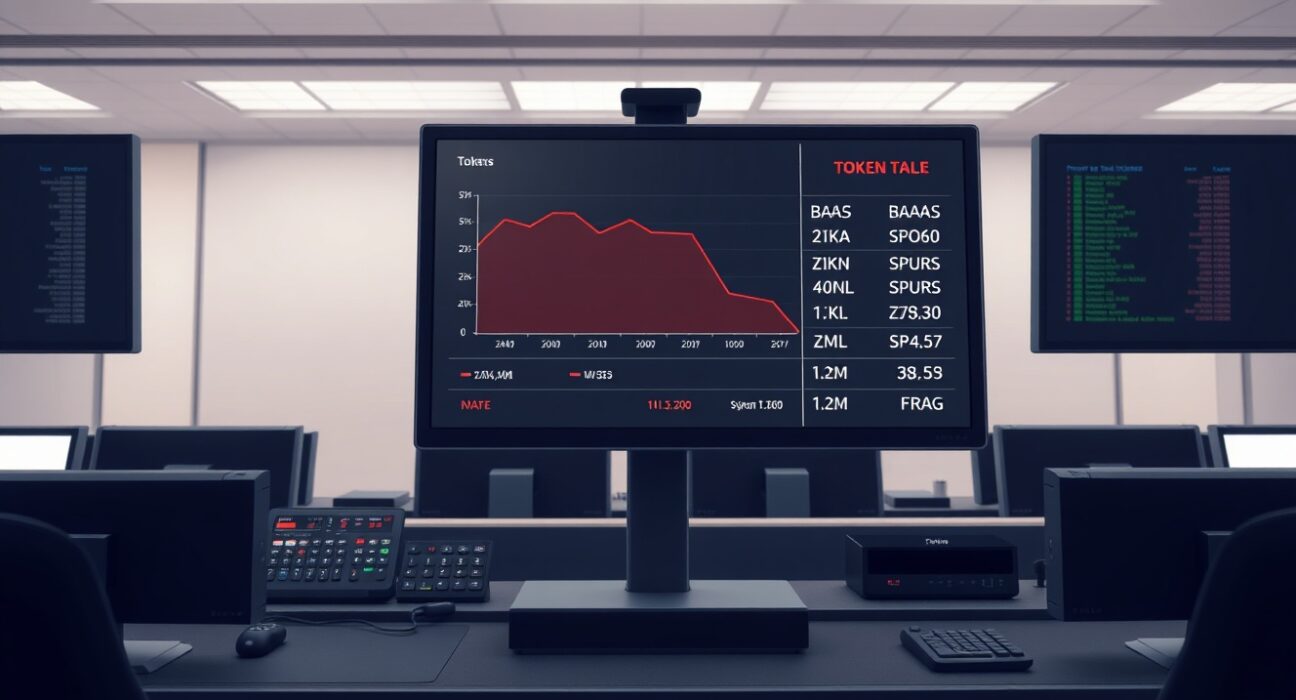 Coinone exchange monitoring dashboard showing tokens on delisting watchlist for low market performance.