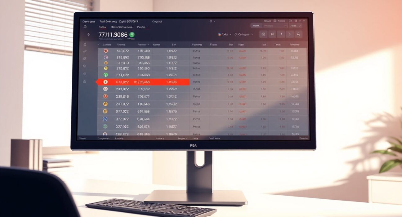 Coinone exchange interface showing the Iskra (ISK) token delisting process on a professional trading monitor.