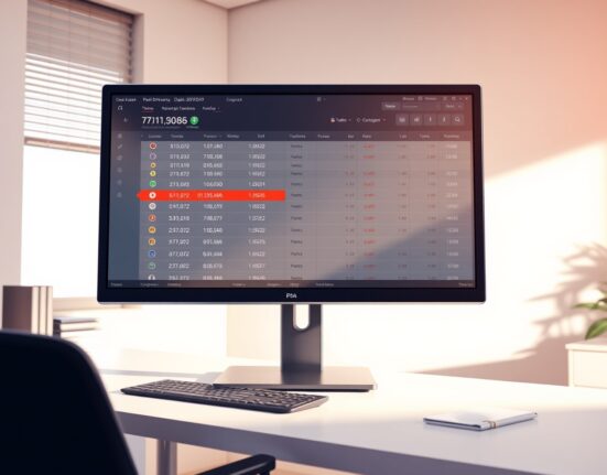 Coinone exchange interface showing the Iskra (ISK) token delisting process on a professional trading monitor.