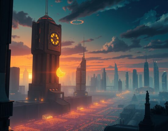 Conceptual Ghibli-style art representing the Coinone MASA delisting as a token falling from security.