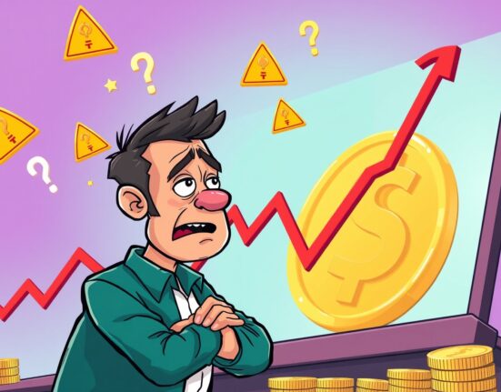 Critical MASA investment warning showing concerned investor analyzing volatile cryptocurrency market