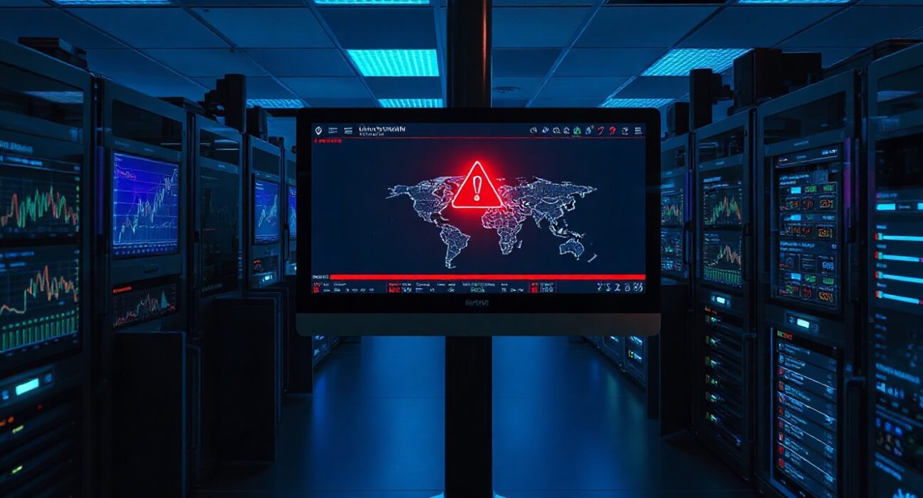 Cybersecurity analyst monitoring blockchain transactions after Coinsbuy hack
