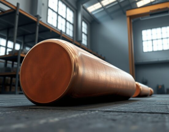 Copper ingot representing market analysis on energy costs and supply constraints for 2025 outlook.