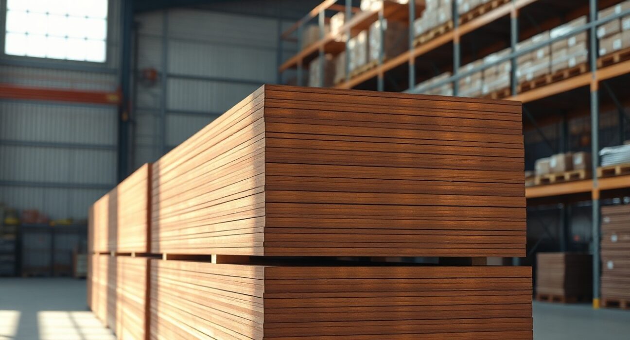Close-up of copper cathode plates in a warehouse, representing record high copper prices.