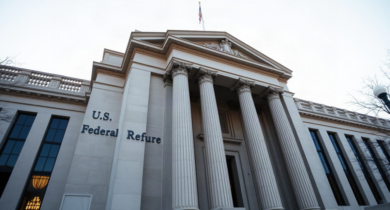 U.S. Federal Reserve building in Washington, D.C., symbolizing monetary policy and inflation data release.