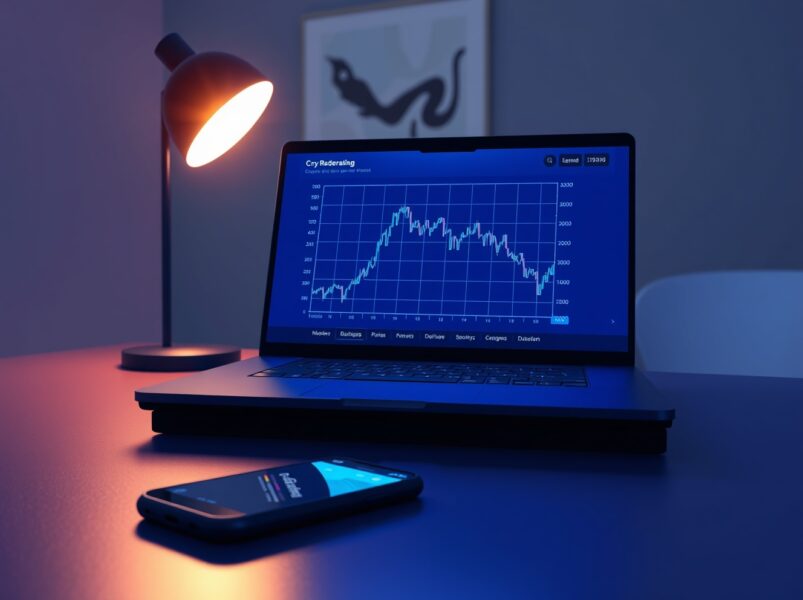 Covenant AI founder's $10 million TAO token sale analyzed on a laptop screen in a serious office setting.