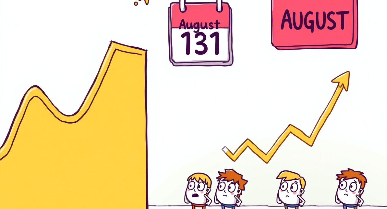 A cartoon showing the US CPI report rising, influencing market sentiment and cryptocurrency outlook.