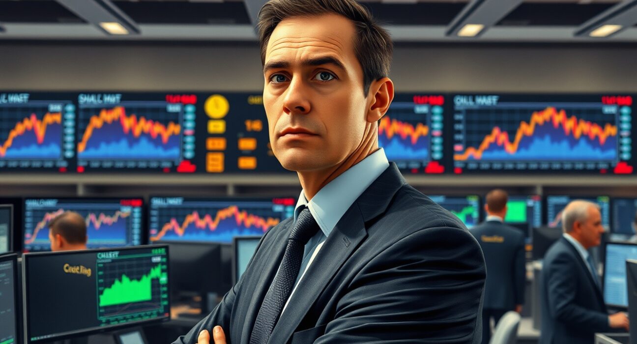 Energy trader monitors surging crude oil prices amid Middle East geopolitical tensions