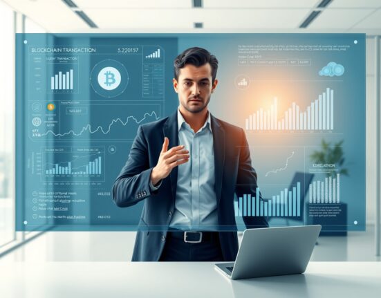 Financial analyst using Cryptio's digital asset accounting and tracking software interface.