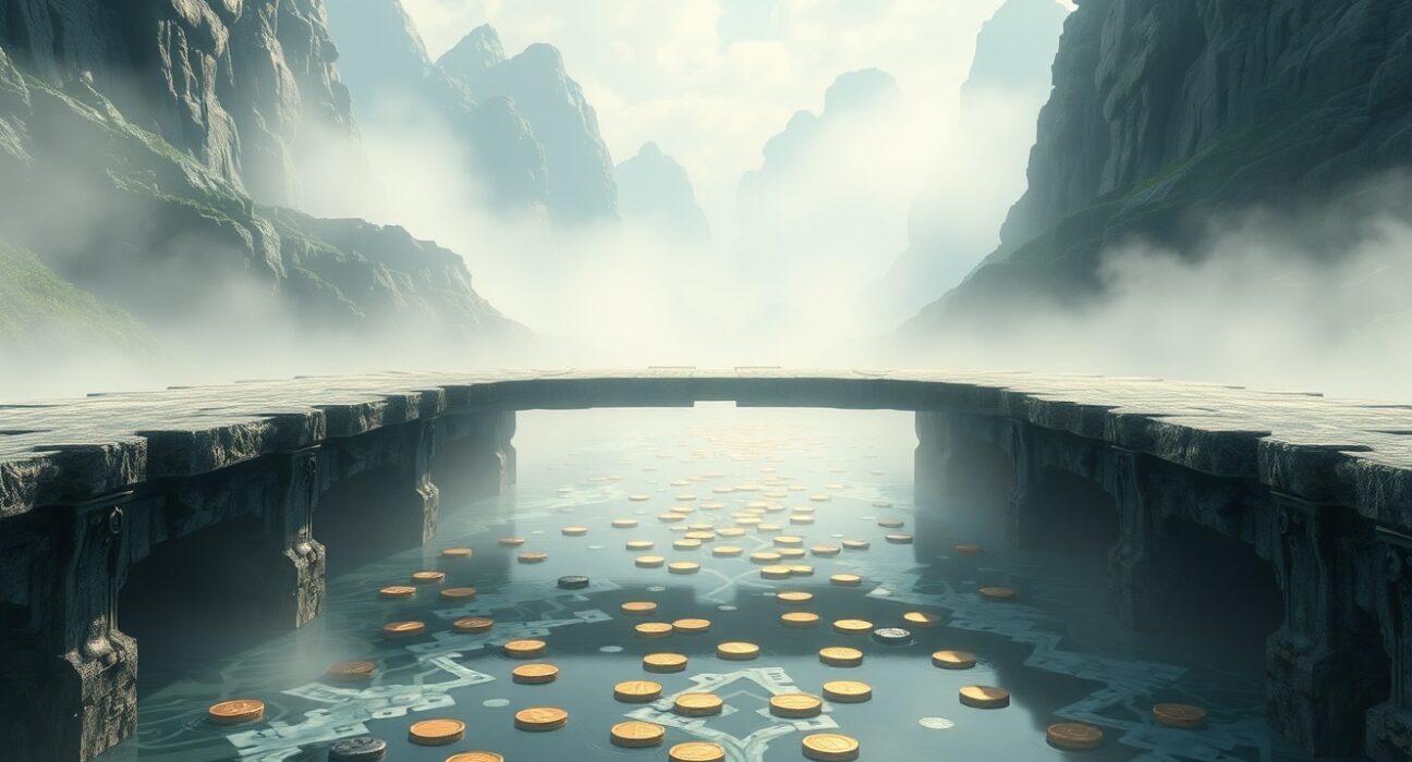 Visual metaphor for crypto arbitrage opportunity disappearing as market saturation eliminates profit potential