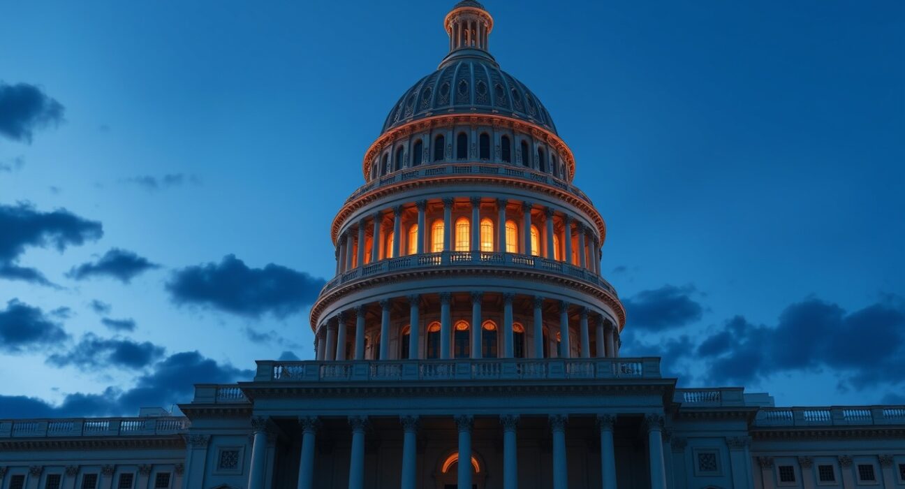 US Capitol building representing crypto legislation delay in Senate Banking Committee
