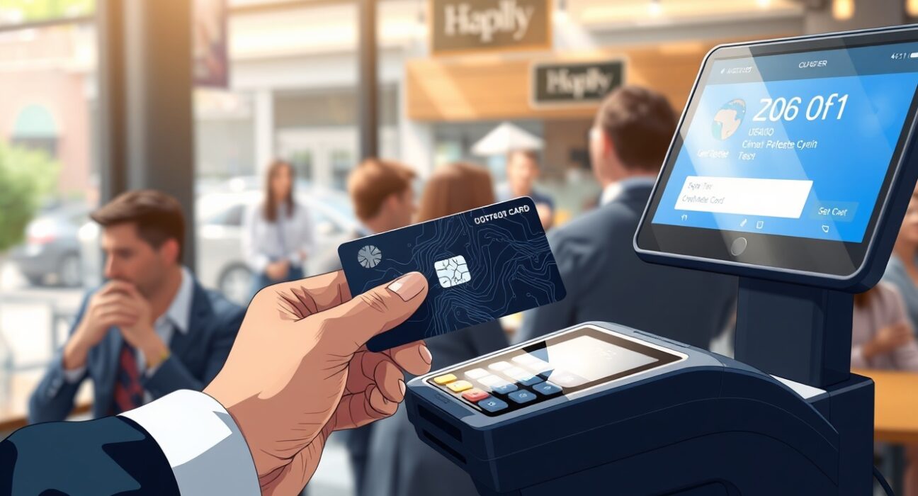 Crypto card being tapped on a contactless terminal, representing the surge in crypto card usage and payment infrastructure evolution.