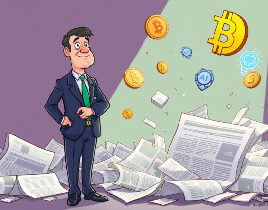 Government official addressing crypto conflict of interest allegations in professional setting