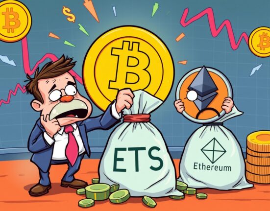 Alarming crypto correction illustrated through retail investors withdrawing from cryptocurrency ETFs