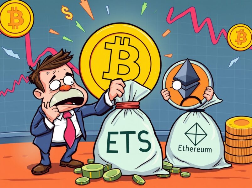 Alarming crypto correction illustrated through retail investors withdrawing from cryptocurrency ETFs