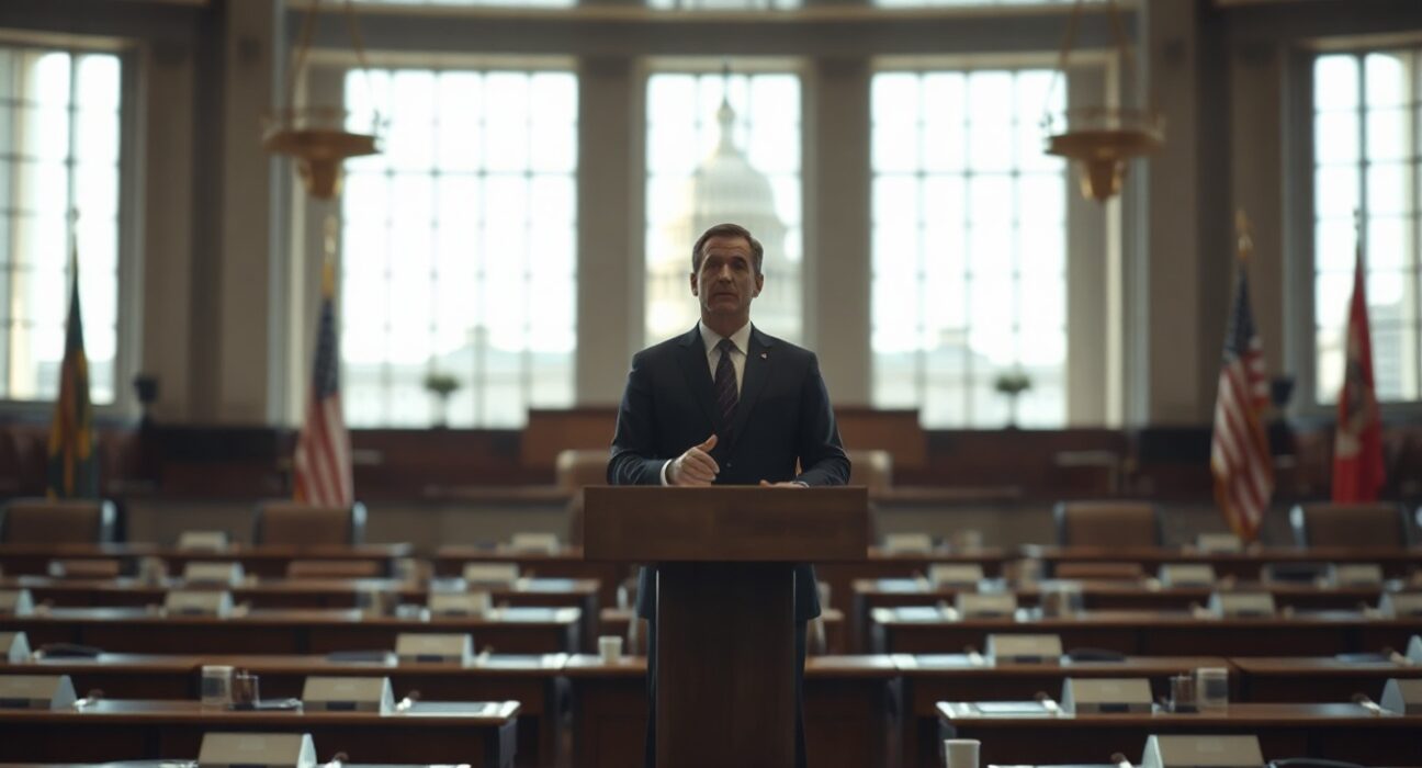 Crypto Council for Innovation CEO speaking about the Clarity Act delay in a legislative setting