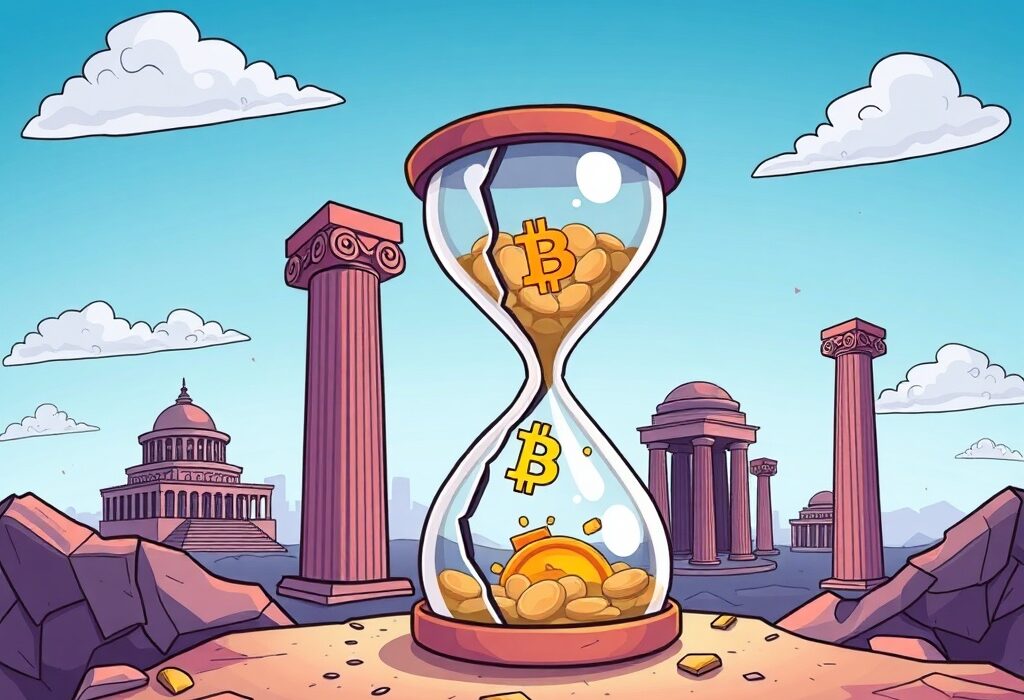 An illustration showing the transformation of the crypto cycle from old patterns to a new era of growth.