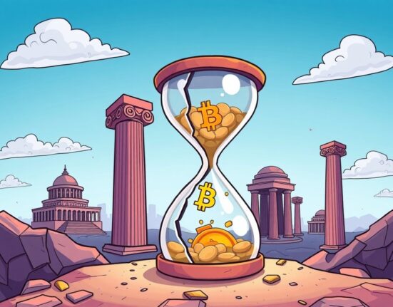 An illustration showing the transformation of the crypto cycle from old patterns to a new era of growth.