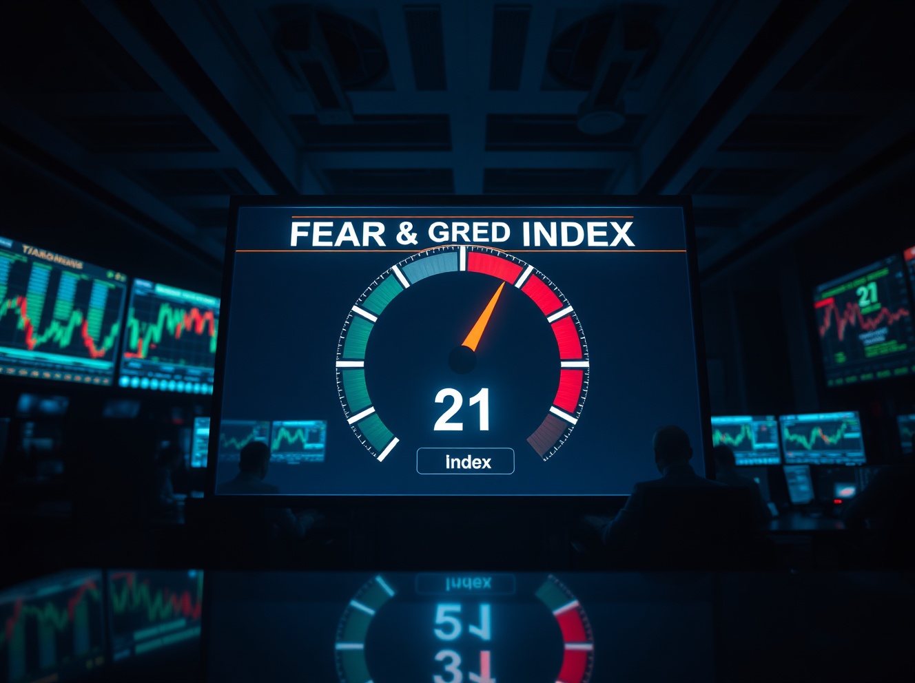 Crypto Fear & Greed Index Drops to 21 as Market Sentiment Turns Fearful