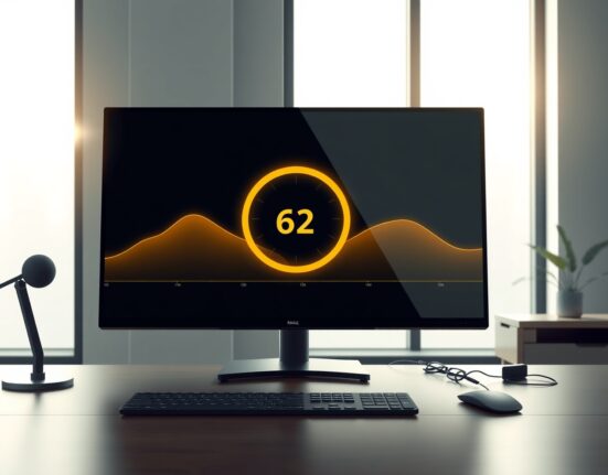 Professional trading desk display showing the Crypto Fear & Greed Index at 62 in neutral territory.