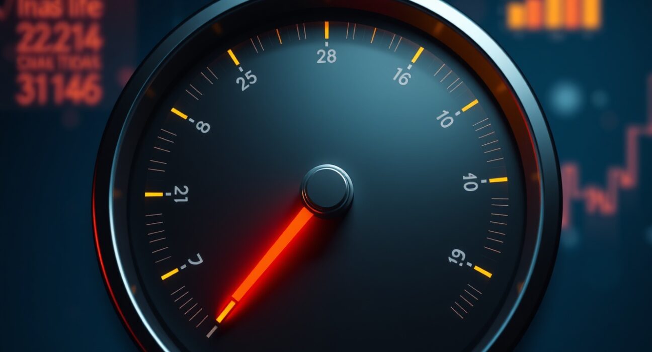 The Crypto Fear & Greed Index gauge shows a shift from extreme fear to fear, indicating improving cryptocurrency market sentiment.