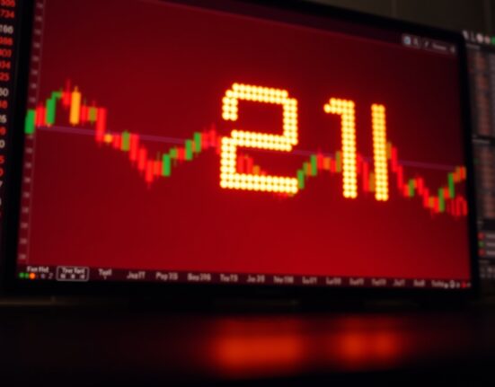 Crypto Fear & Greed Index showing a score of 21 in the Fear zone on a digital display