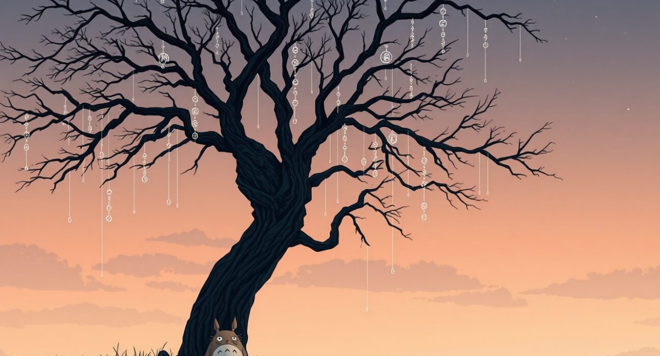 Visual metaphor for the Crypto Fear & Greed Index indicating a fearful cryptocurrency market sentiment.