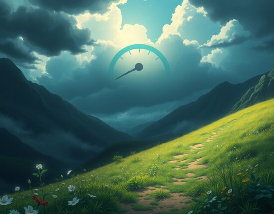 Visual metaphor for the Crypto Fear & Greed Index shifting from extreme fear to cautious hope in the market.