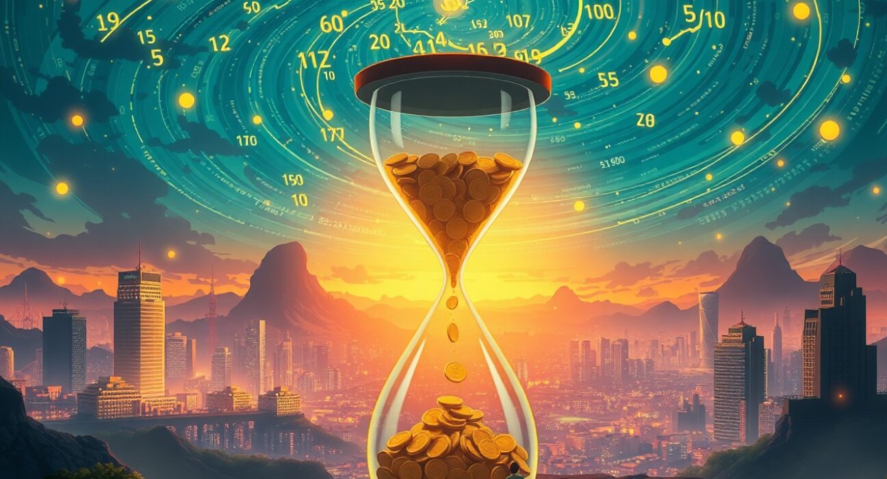 Conceptual art representing the $106 million cryptocurrency futures liquidation event causing market volatility.