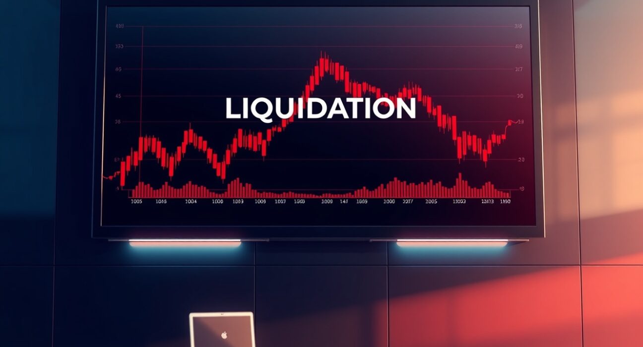 Crypto futures liquidation chart showing $106 million in losses, highlighting extreme market volatility and trader impact.