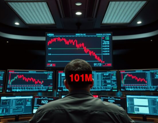 Trader monitoring crypto futures charts amid a liquidation event