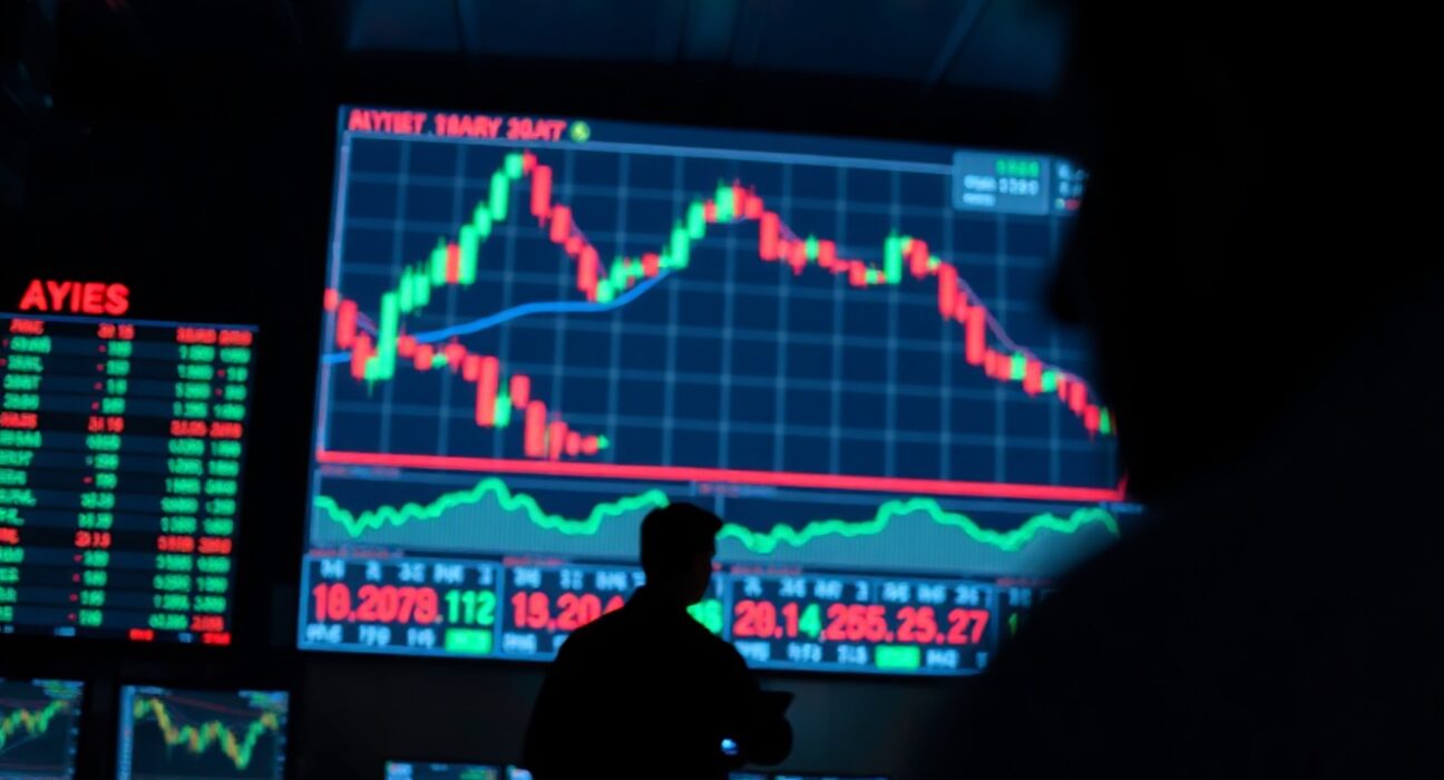 Trading screen showing crypto futures liquidation data with charts