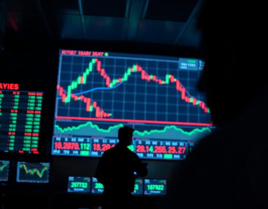 Trading screen showing crypto futures liquidation data with charts