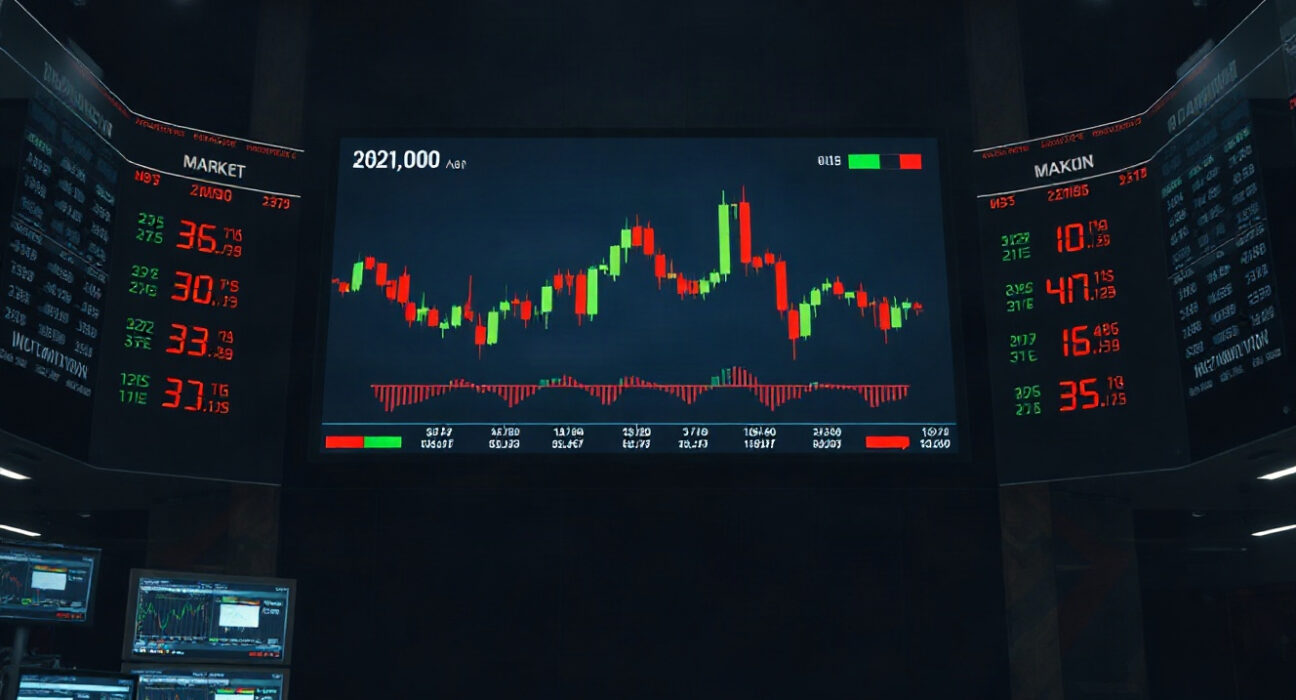 Crypto futures liquidation chart on trading screen