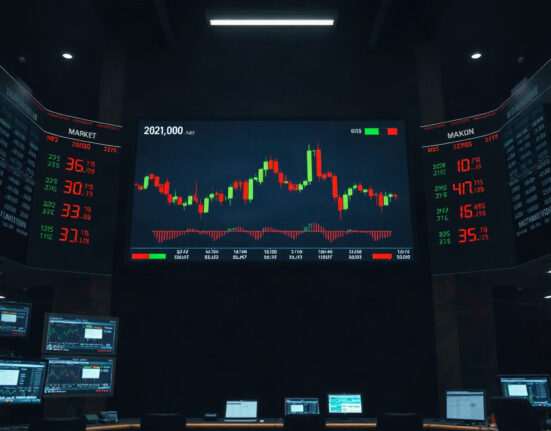 Crypto futures liquidation chart on trading screen
