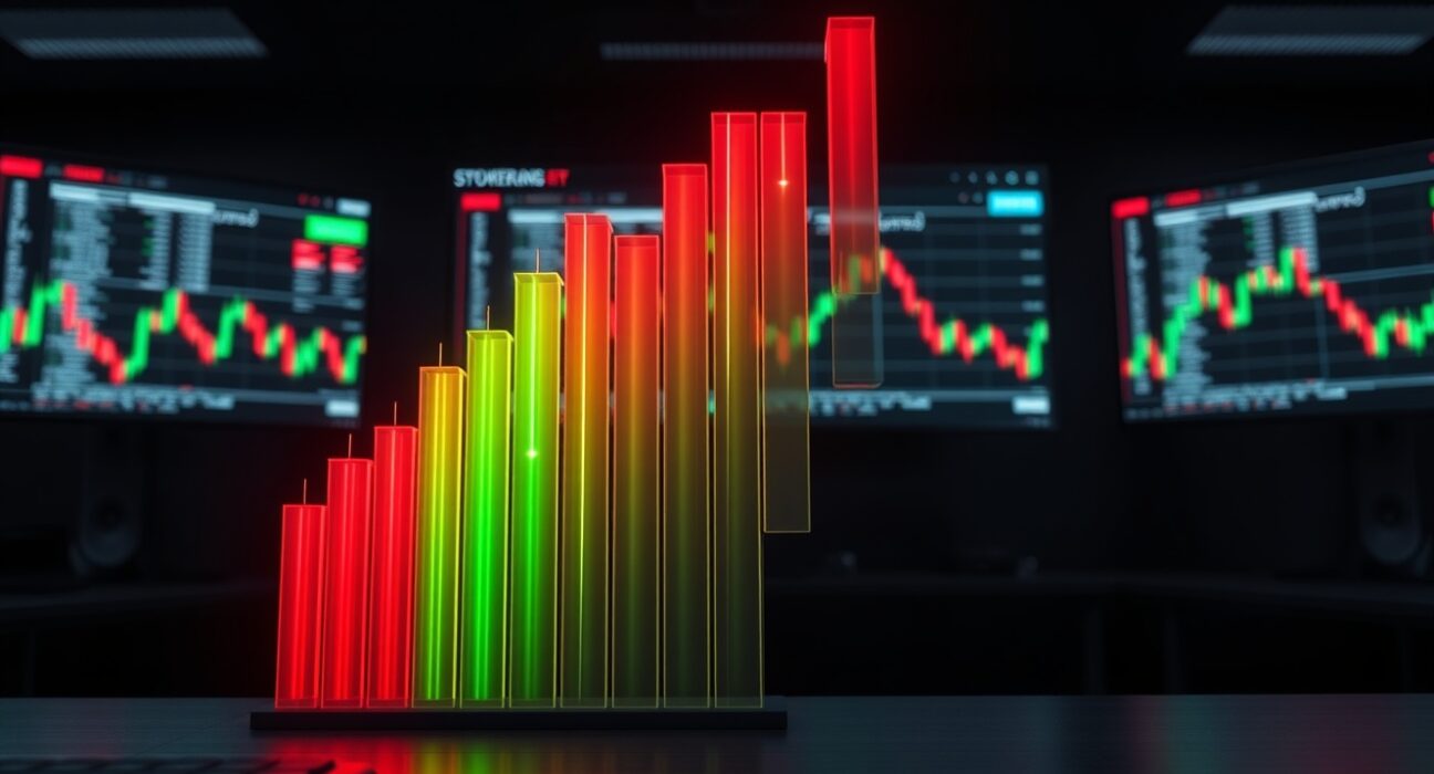 Data visualization of cryptocurrency futures liquidations showing market volatility and forced position closures.