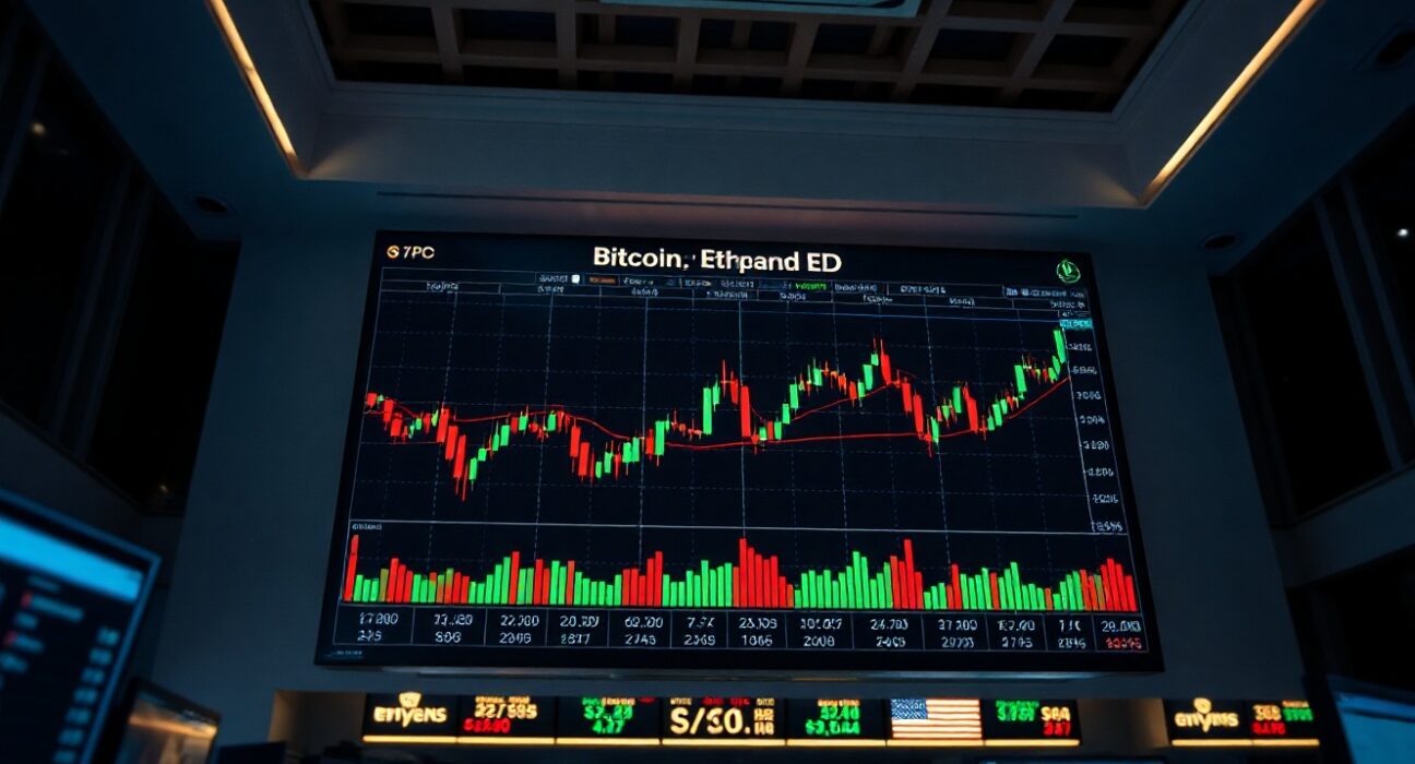 Trading screen showing crypto futures liquidation data for BTC, ETH, and SPCX