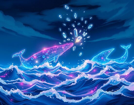 Conceptual art representing the massive $471 million crypto futures liquidations causing market turbulence.