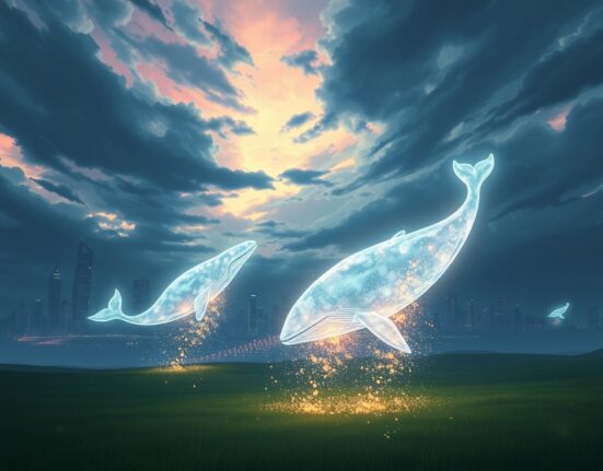 Conceptual art representing the sudden $100 million cryptocurrency futures liquidations as a market volatility event.