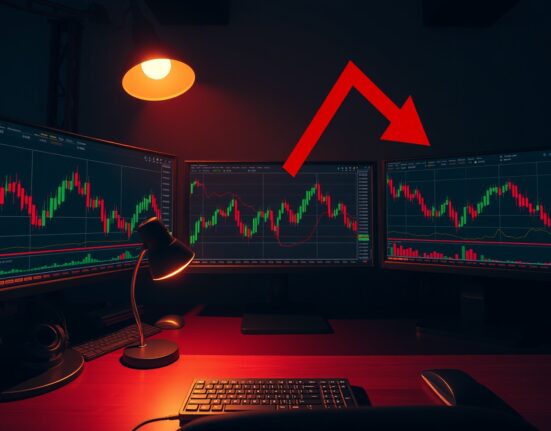 Crypto futures liquidations dashboard showing Bitcoin and Ethereum price drops with red candlesticks